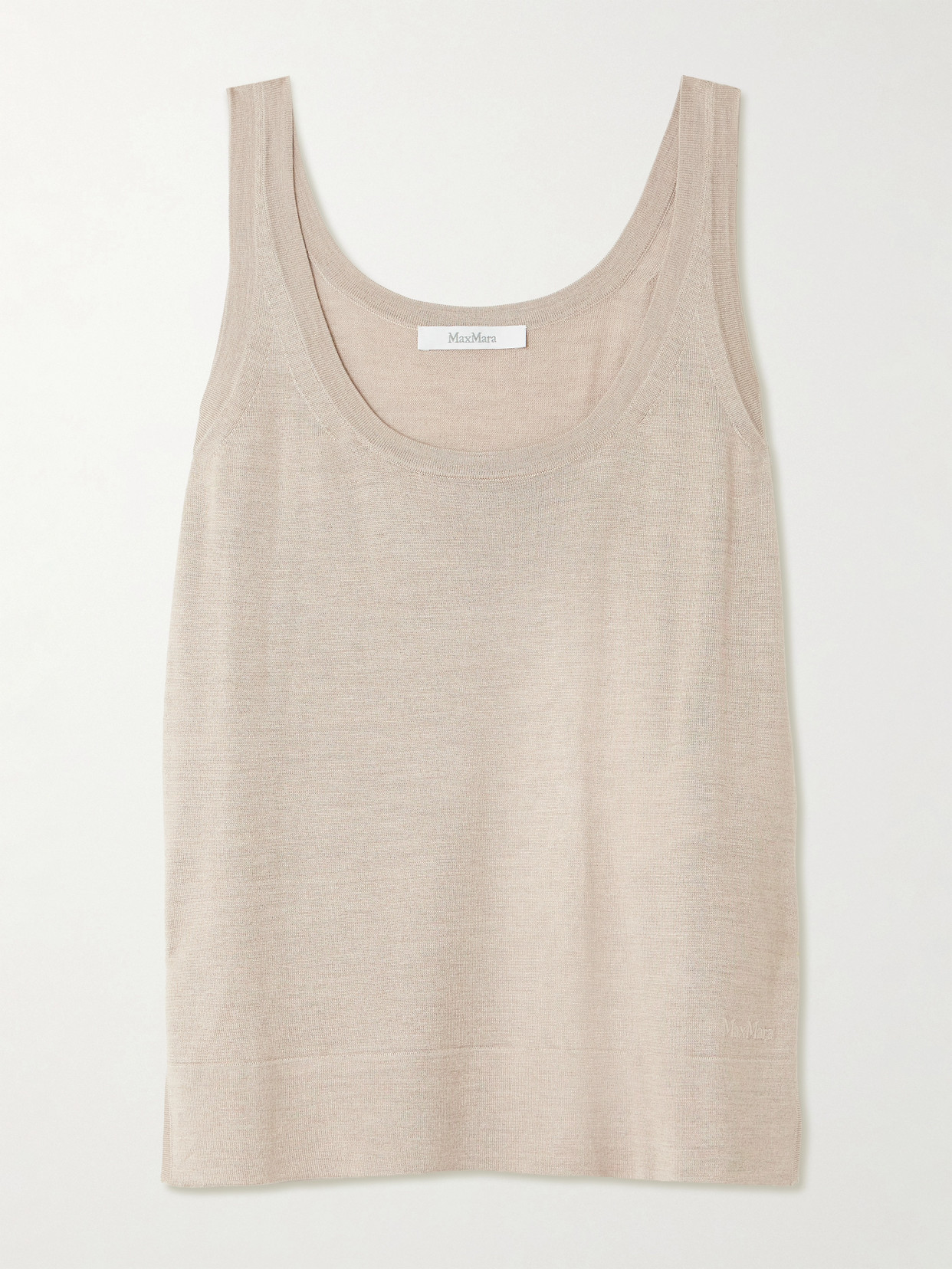 Max Mara Silk And Cashmere-blend Vest In Neutral