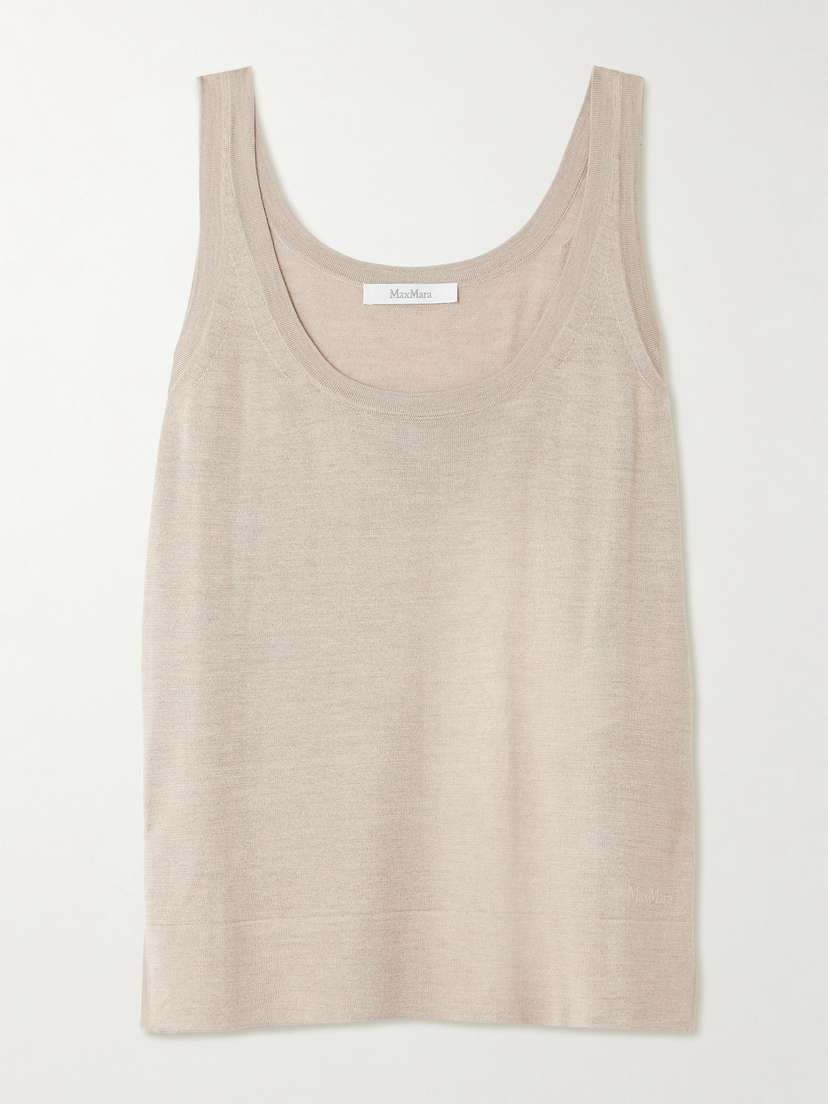 Max Mara Silk And Cashmere-blend Vest