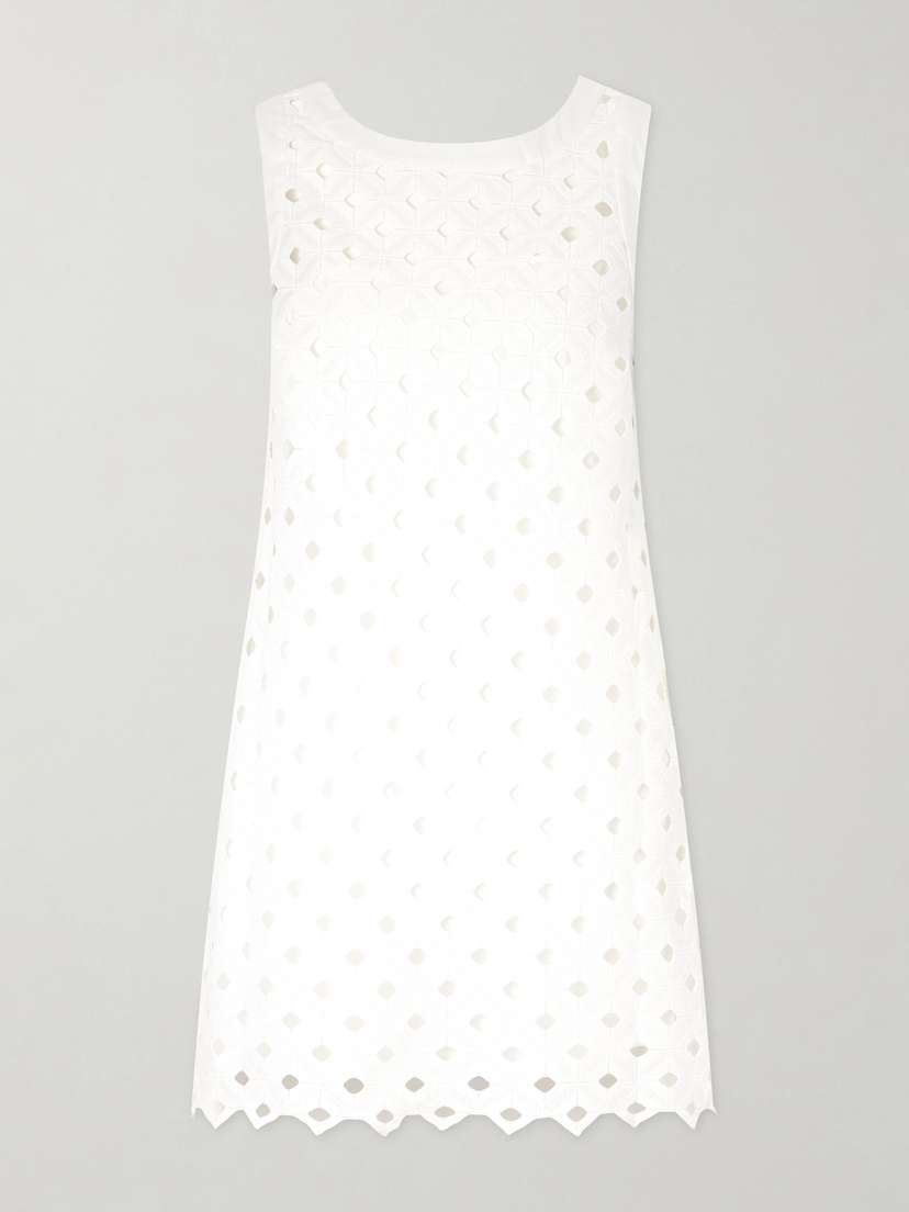 Max Mara Embroidered Woven Mini Dress