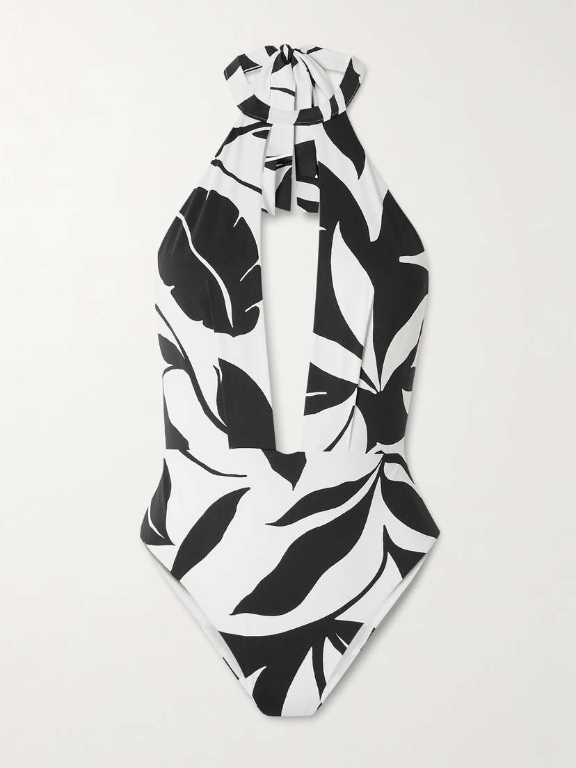 Max Mara Printed Halterneck Swimsuit