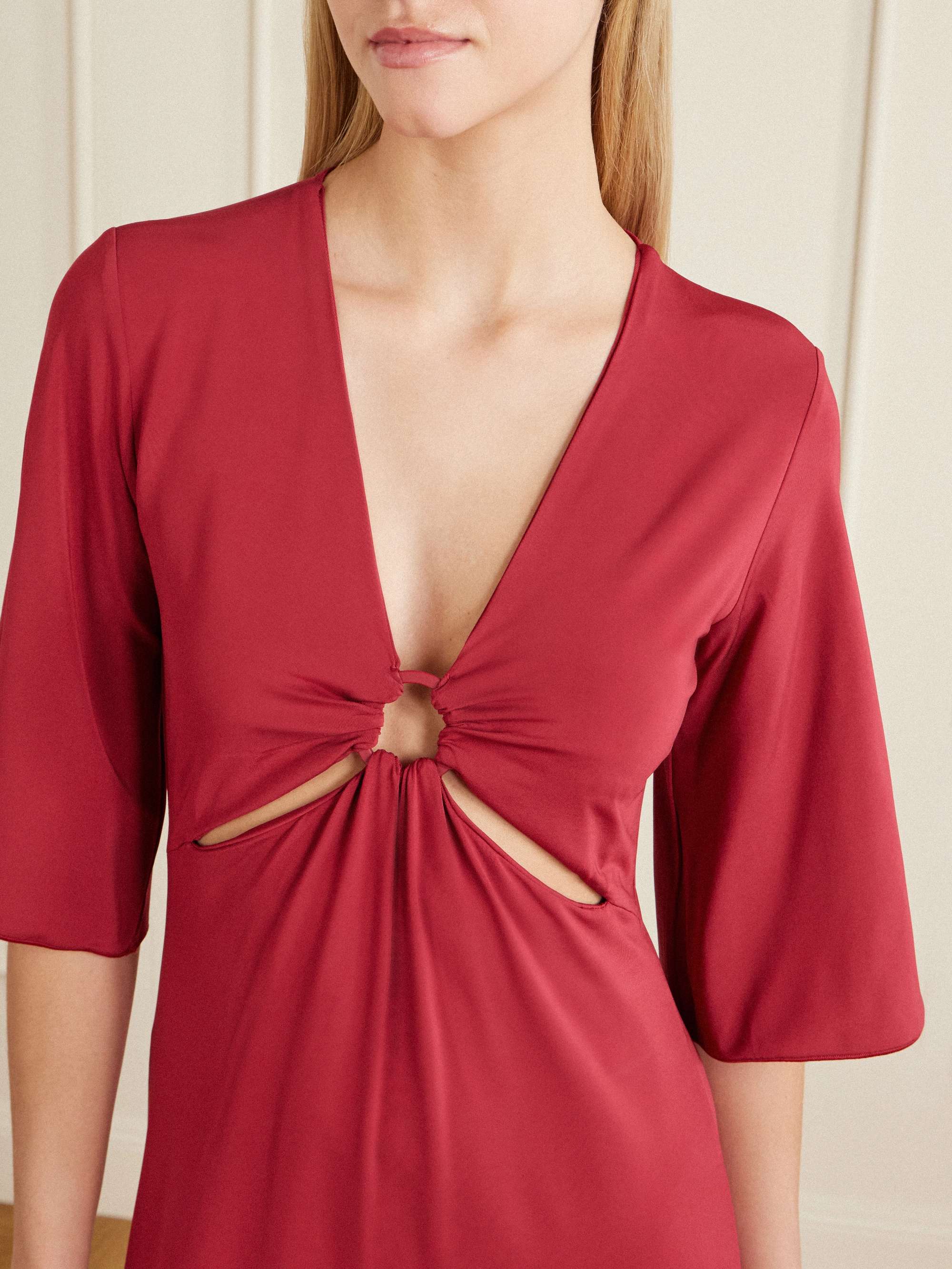 max mara burgundy dress Opaco Gown