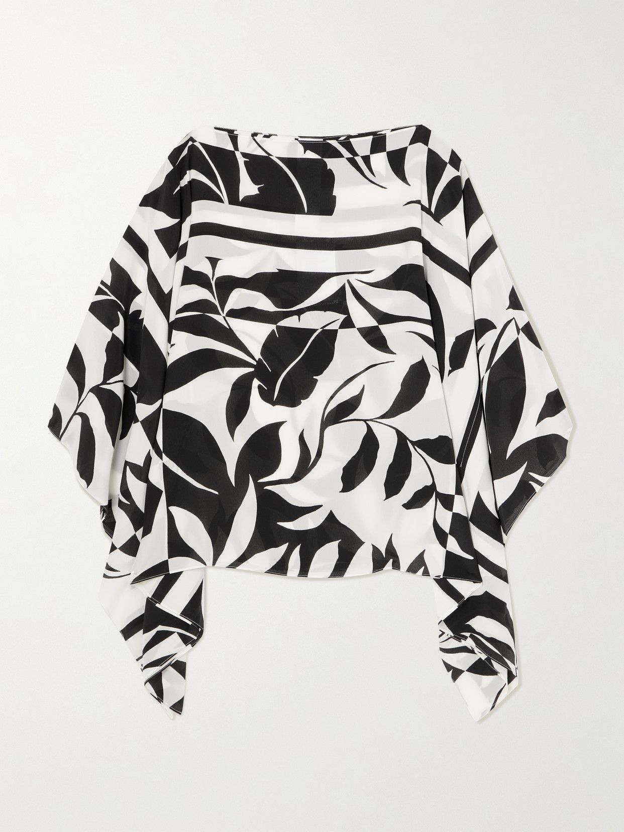 Max Mara Draped Printed Silk Crepe De Chine Blouse In Multi