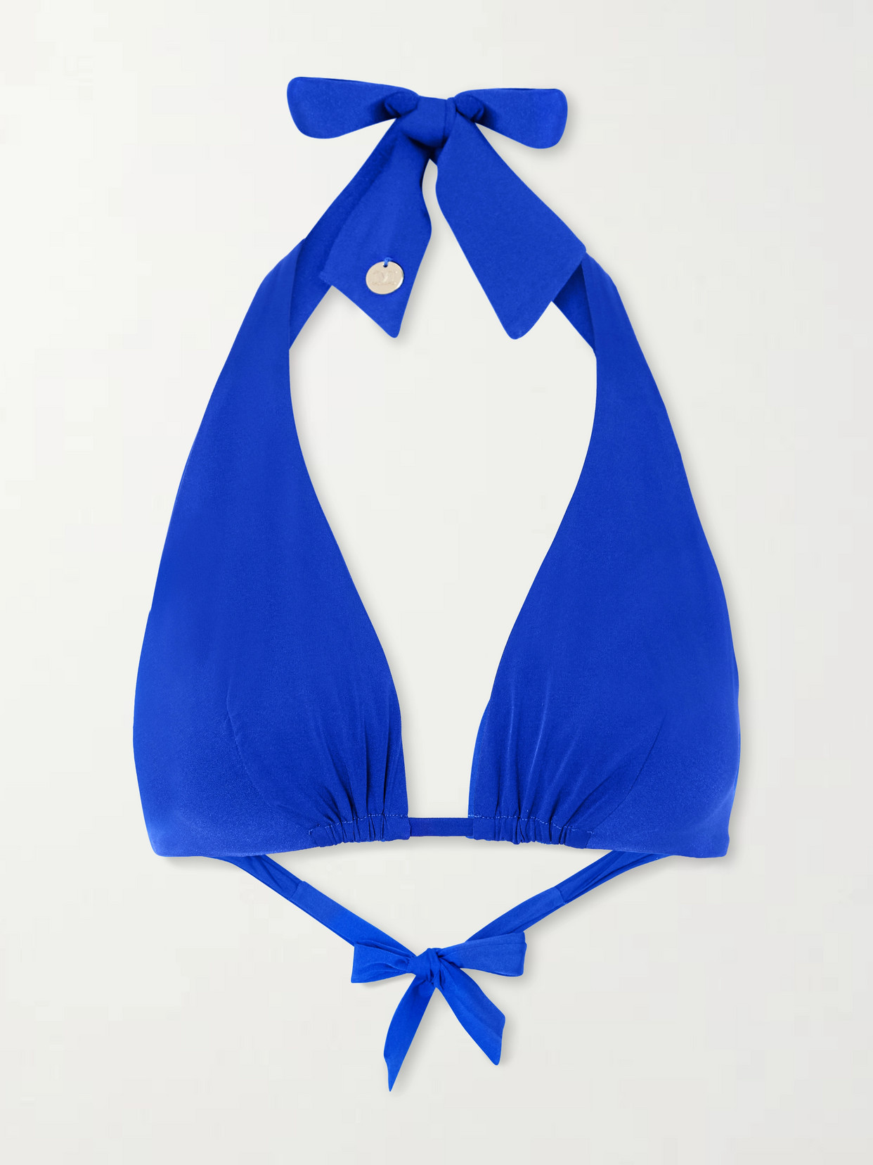 Max Mara Beachwear Aloa Triangle Bikini Top In Blue