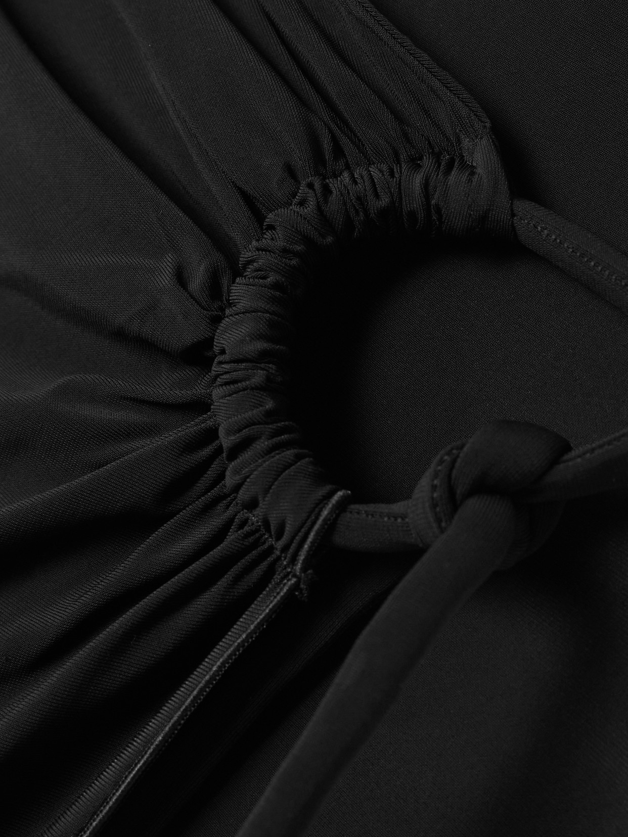 Gathered Jersey Wrap-Effect Maxi