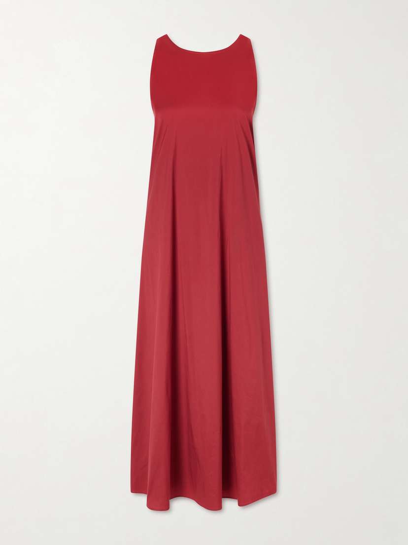 Max Mara Cotton-blend Taffeta Maxi Dress