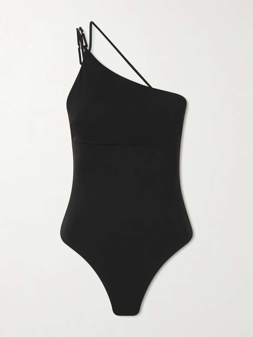 Max Mara One-shoulder Embellished Swimsuit