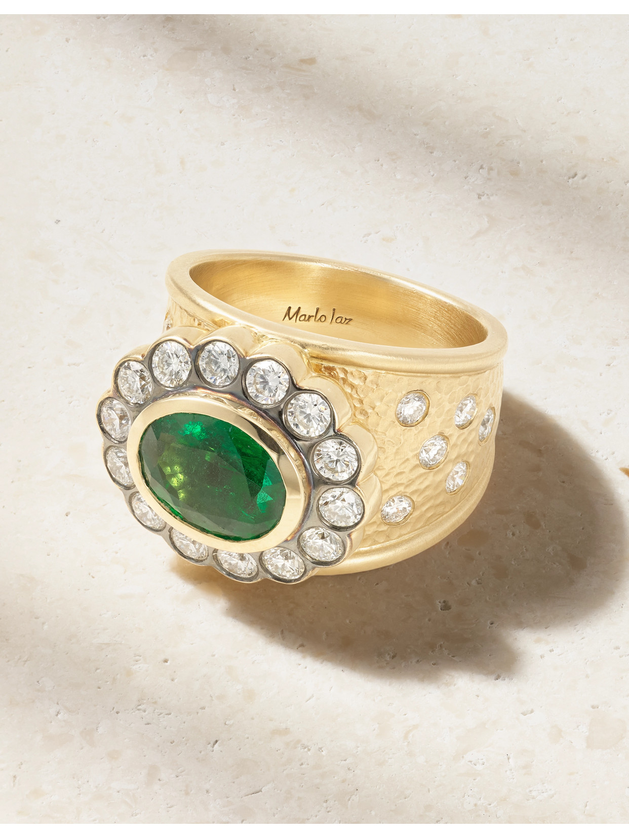 Marlo Laz Alexandra 14-karat Gold Emerald Diamond Ring