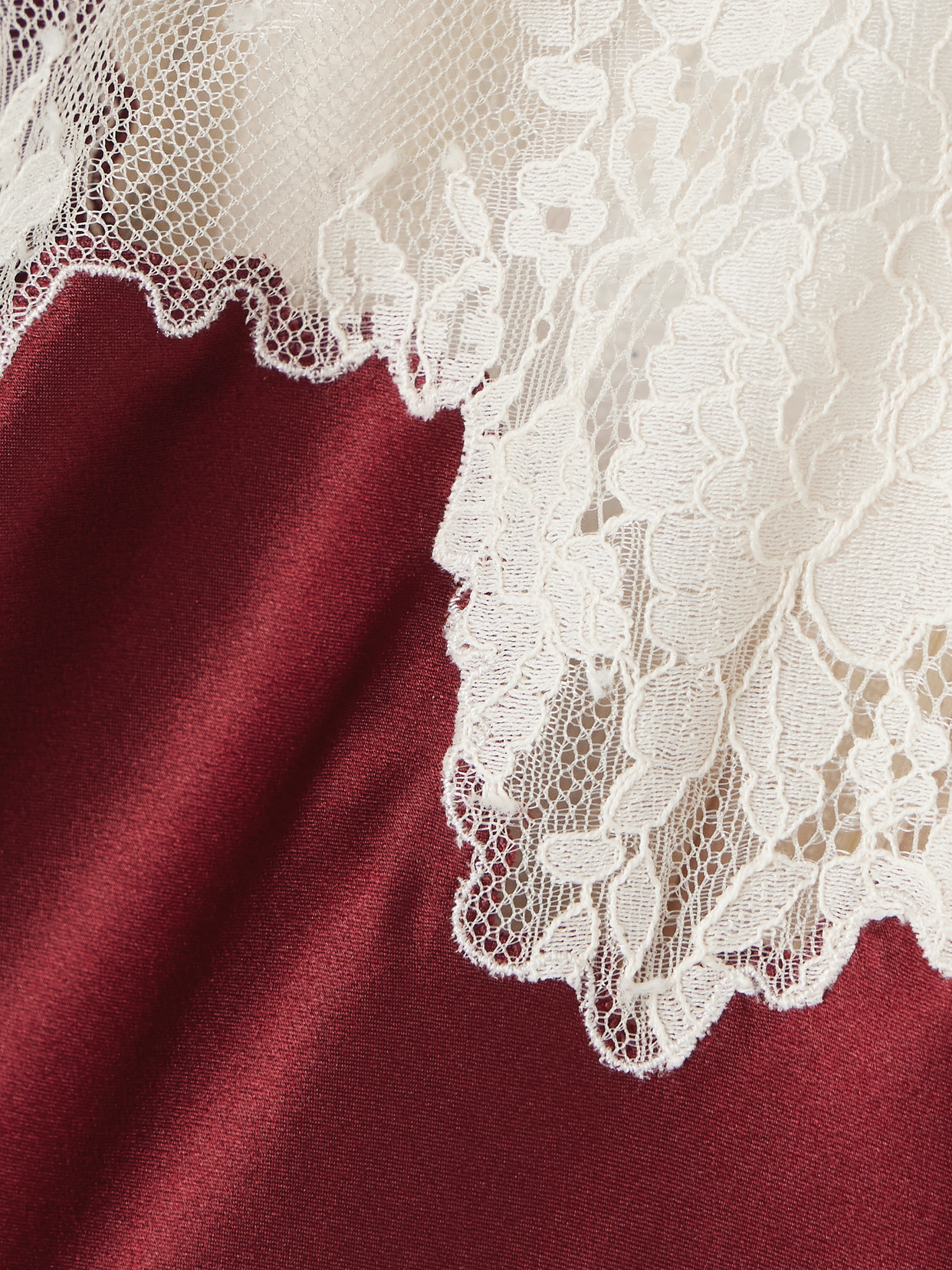 Doen Veda Bow-detailed Corded Lace-trimmed Silk-charmeuse Midi Dress In Multi