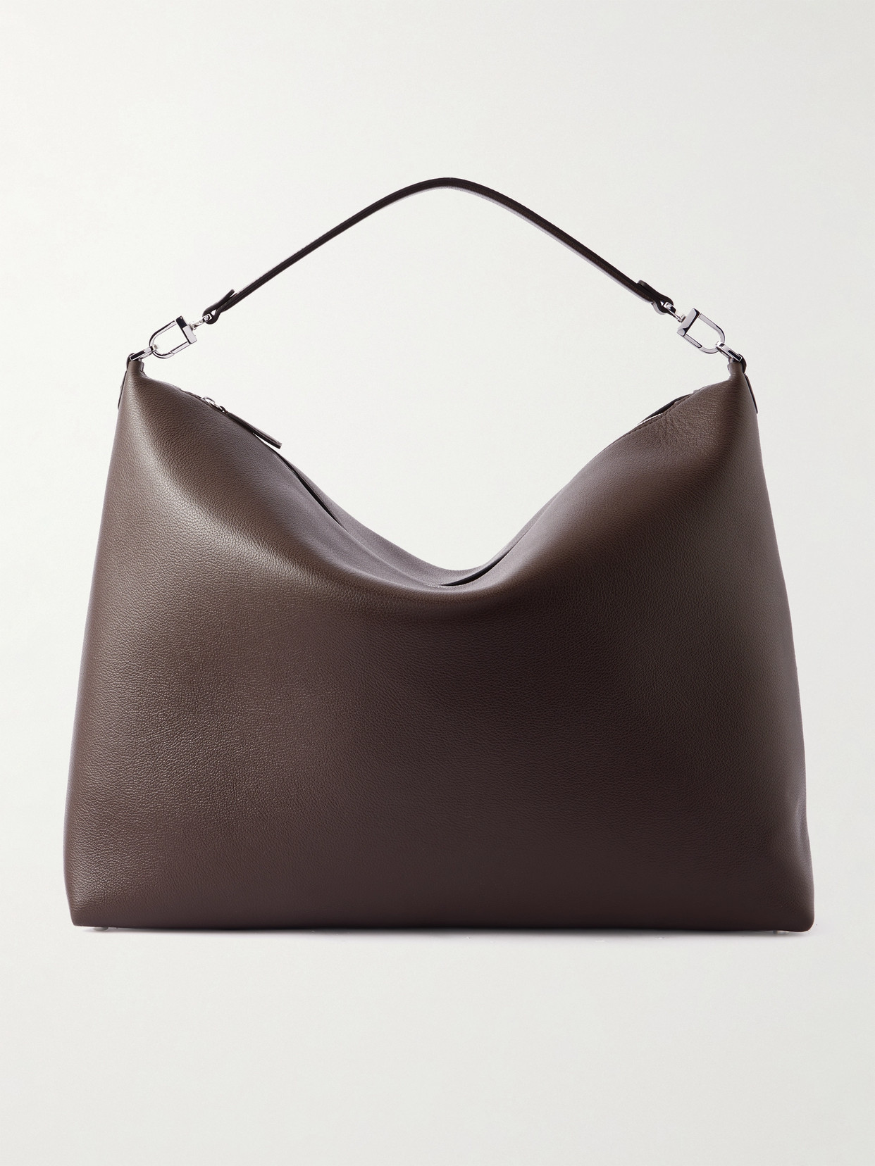 Totême Textured-leather Tote In Brown