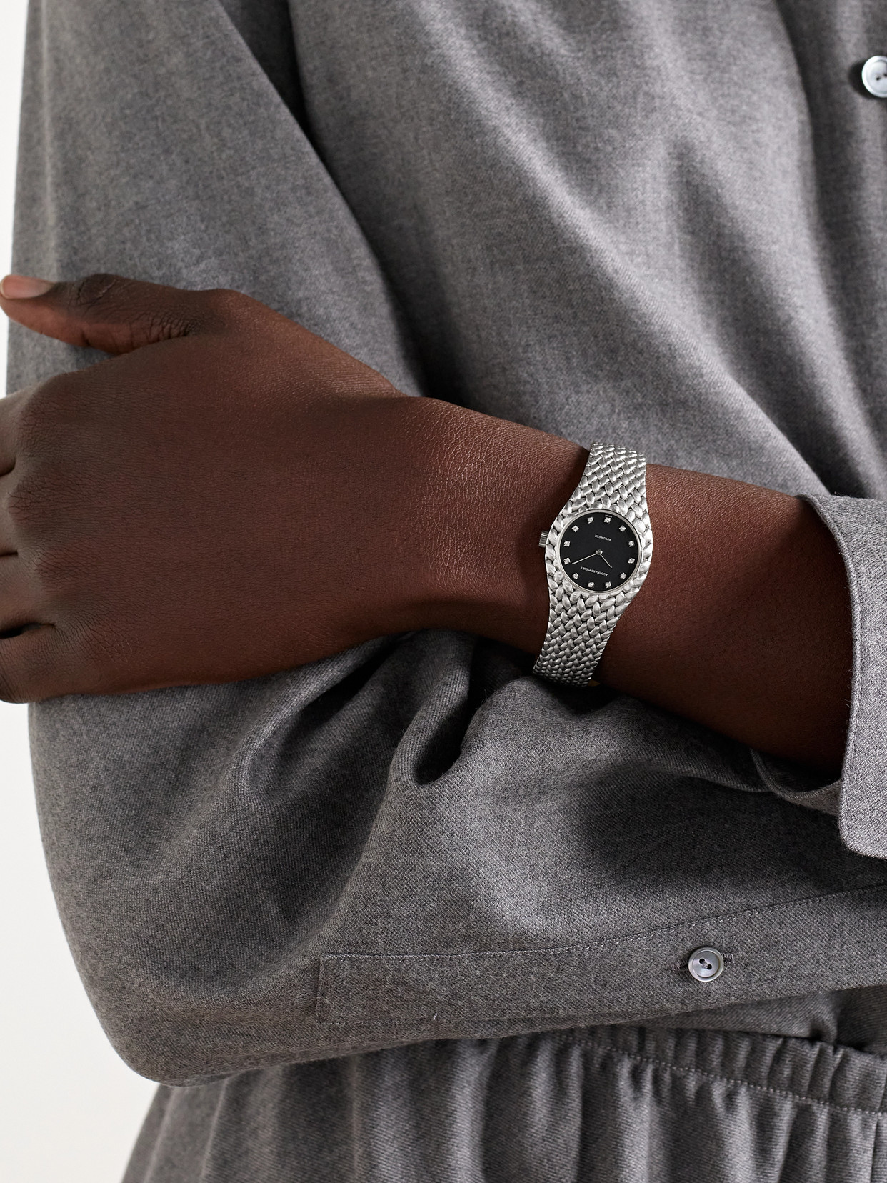 Keeper Vintage + Audemars Piguet Vintage 1970s Cobra Automatic 26mm 18-karat White Gold Diamond Watch In Gold