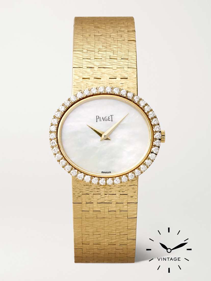 Keeper Vintage + Piaget Vintage 1960s Complet 28mm 18-karat Gold Watch, Ref. No. 9801
