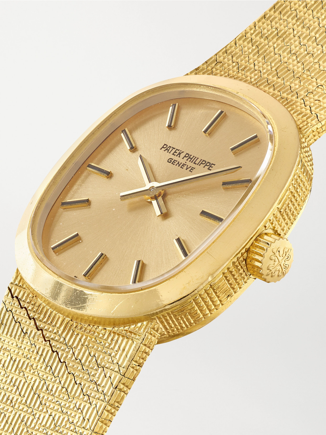Keeper Vintage + Patek Philippe Vintage 1970s Ellipse Hand-wound 20mm 18-karat Gold Watch In Gold