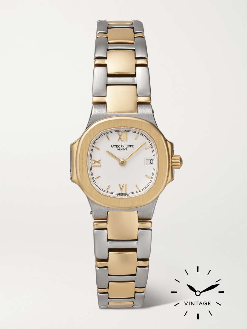 Keeper Vintage + Patek Philippe Vintage 1990s Nautilus 27mm 18-karat Gold And Stainless Steel Watch, Ref. No. 4700