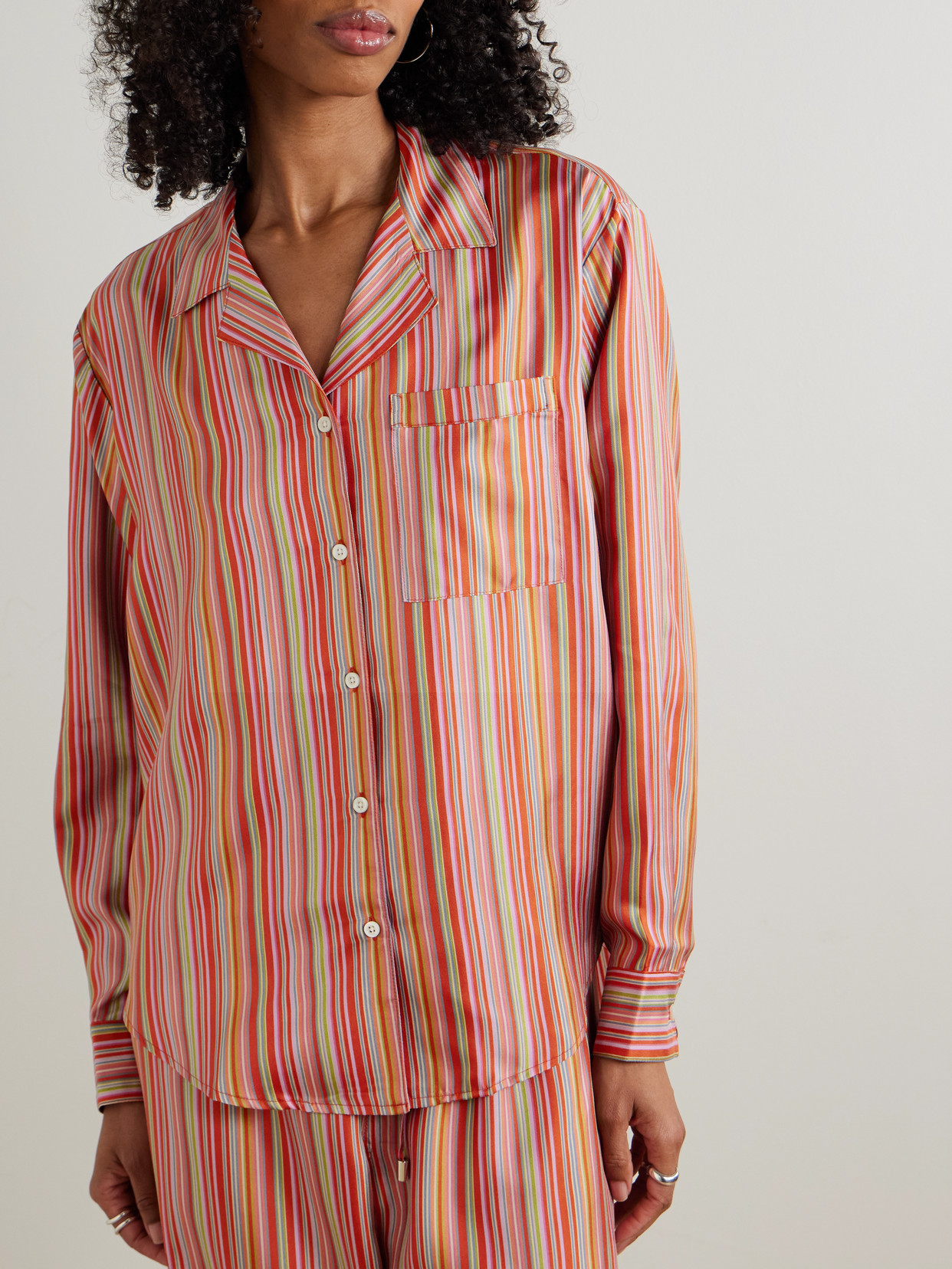 Striped Silk-Twill Shirt
