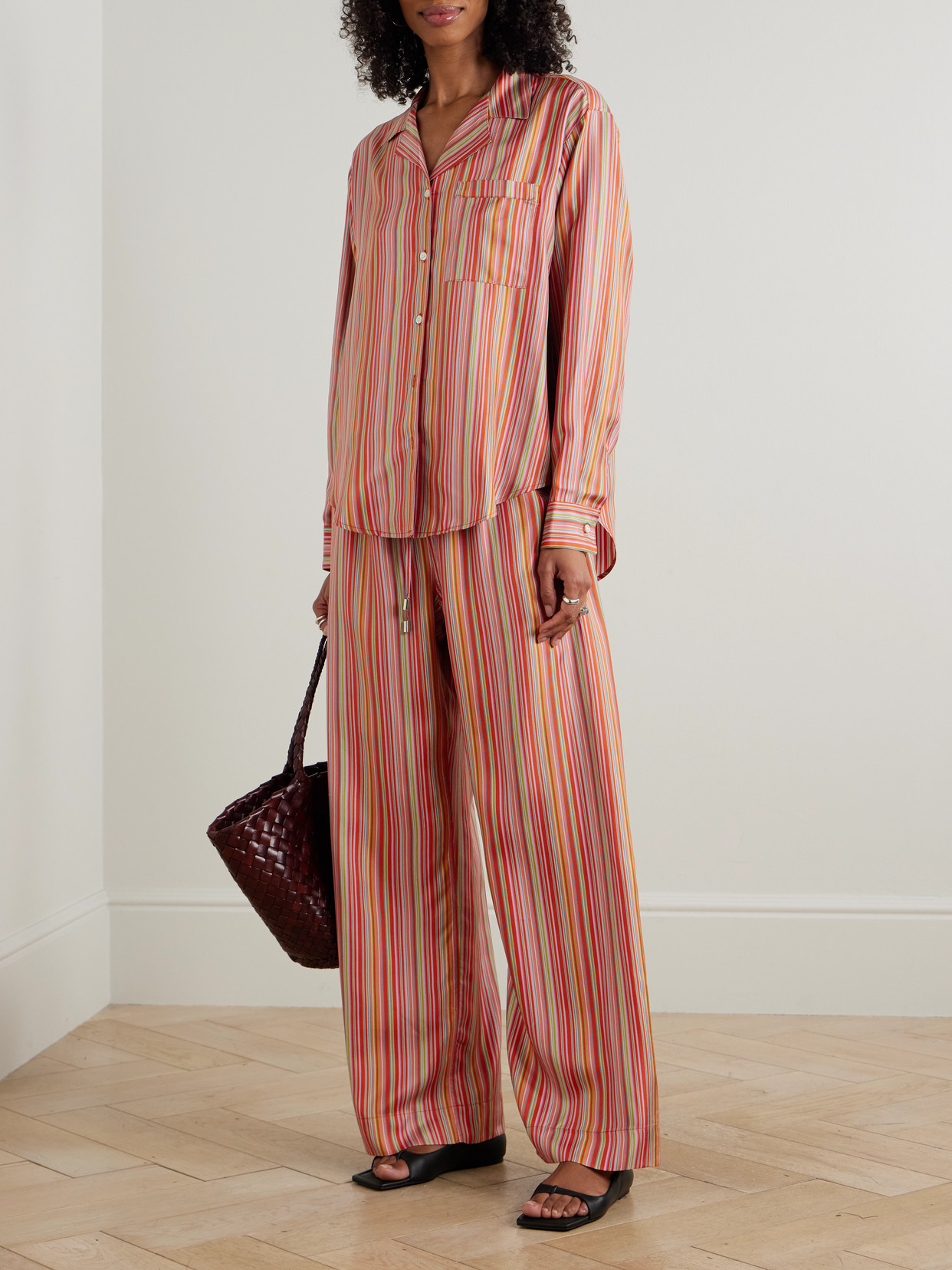 Striped Silk-Twill Shirt