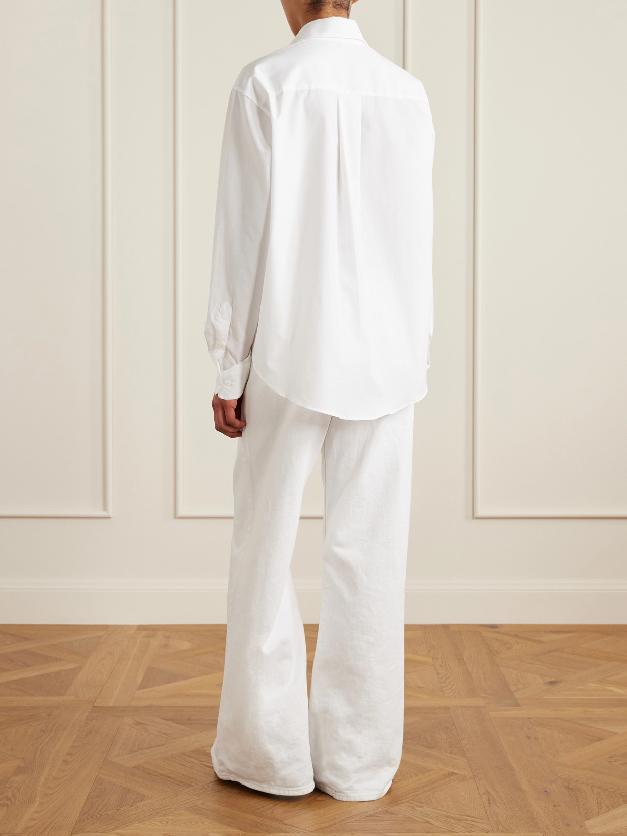 Comme Si Cotton-poplin Shirt In White
