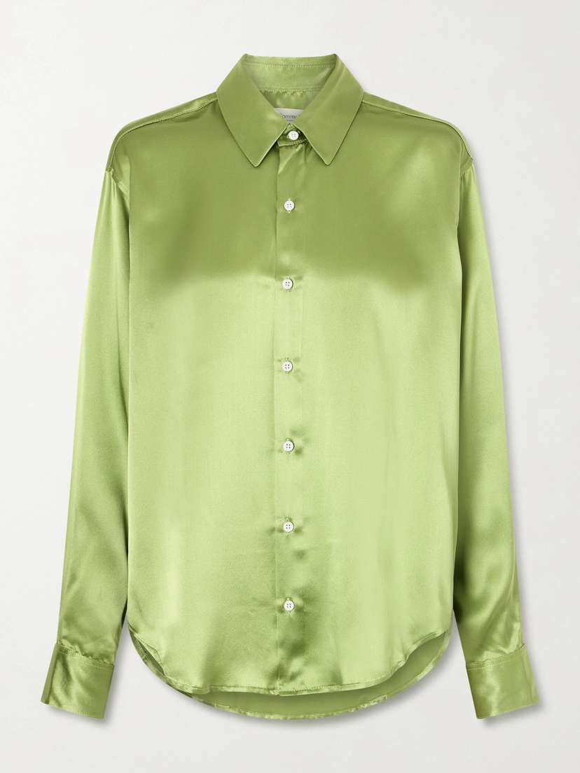 Comme Si La Classica Silk-charmeuse Shirt