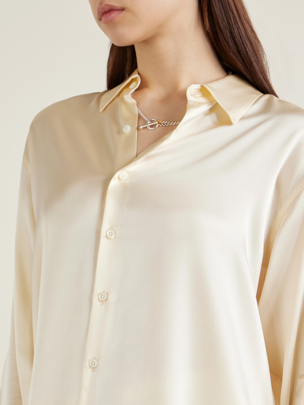 La Classica Silk-Charmeuse Shirt
