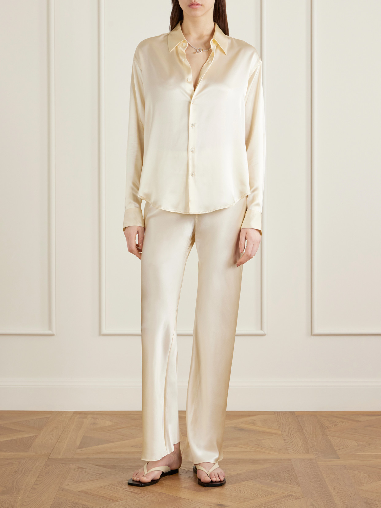 La Classica Silk-Charmeuse Shirt