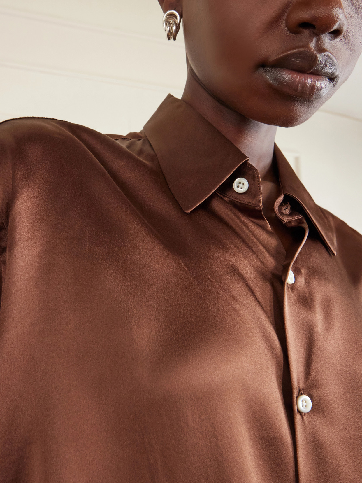 La Classica Silk-Charmeuse Shirt