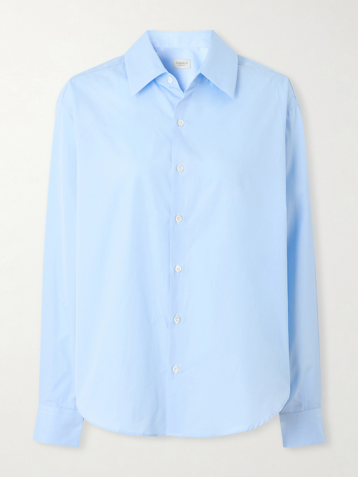 Comme Si Cotton-poplin Shirt In Blue