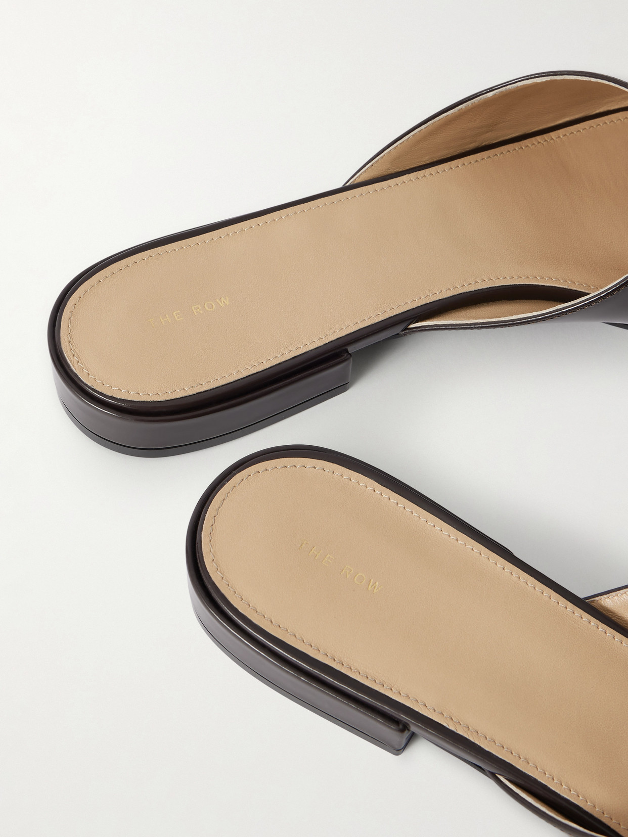 The Row Penelope Leather Mules In Multi