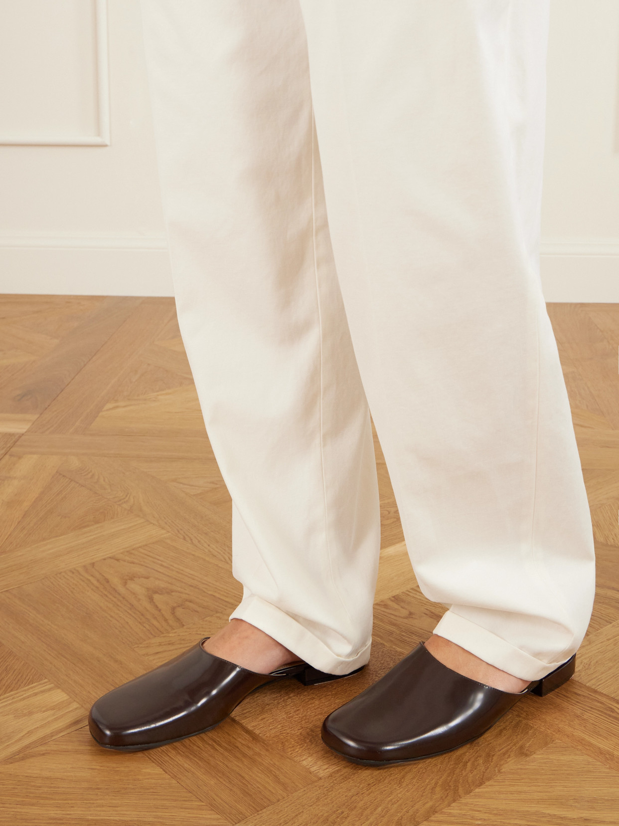 The Row Penelope Leather Mules In Multi