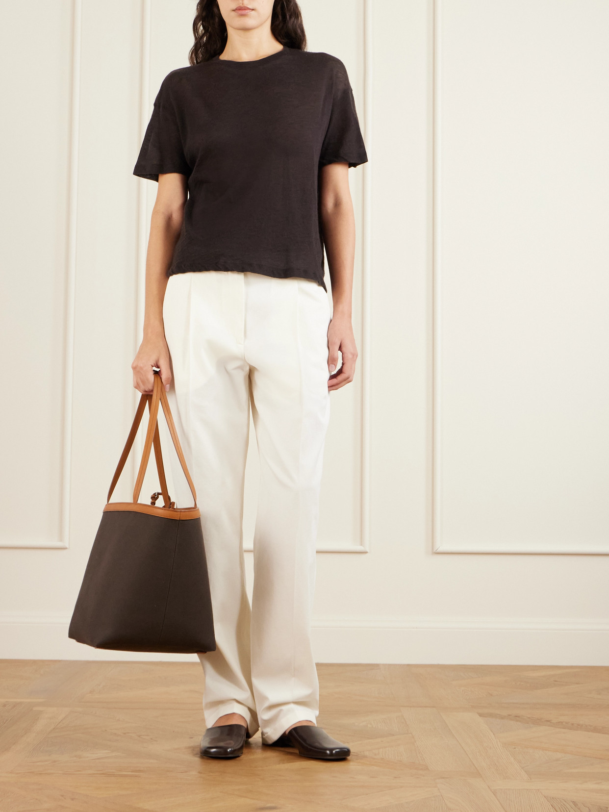 The Row Penelope Leather Mules In Multi