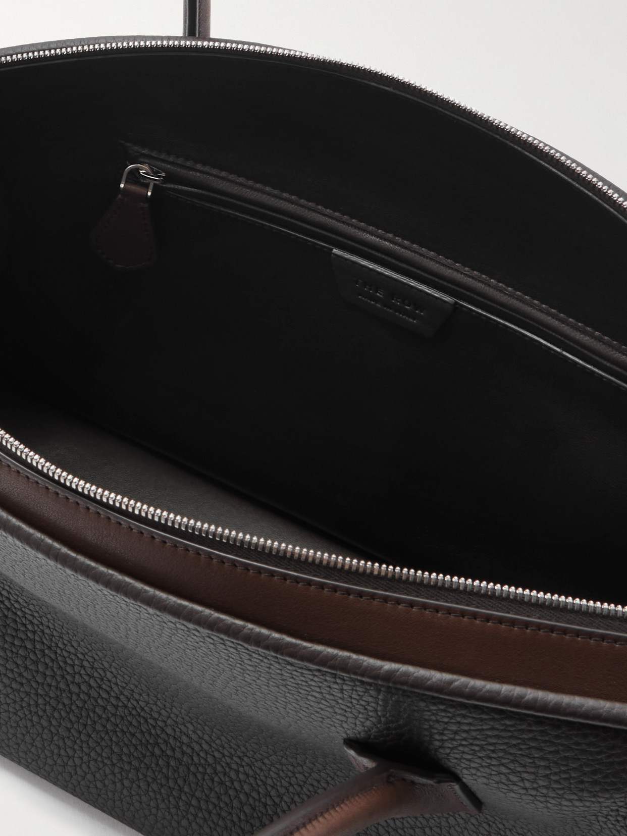 The Row Ewa Textured-leather Shoulder Bag In Brown