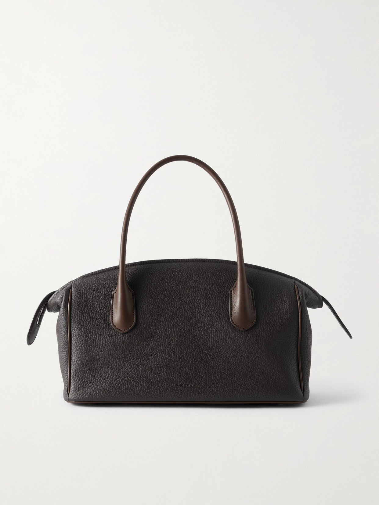 The Row Ewa Textured-leather Shoulder Bag In Brown