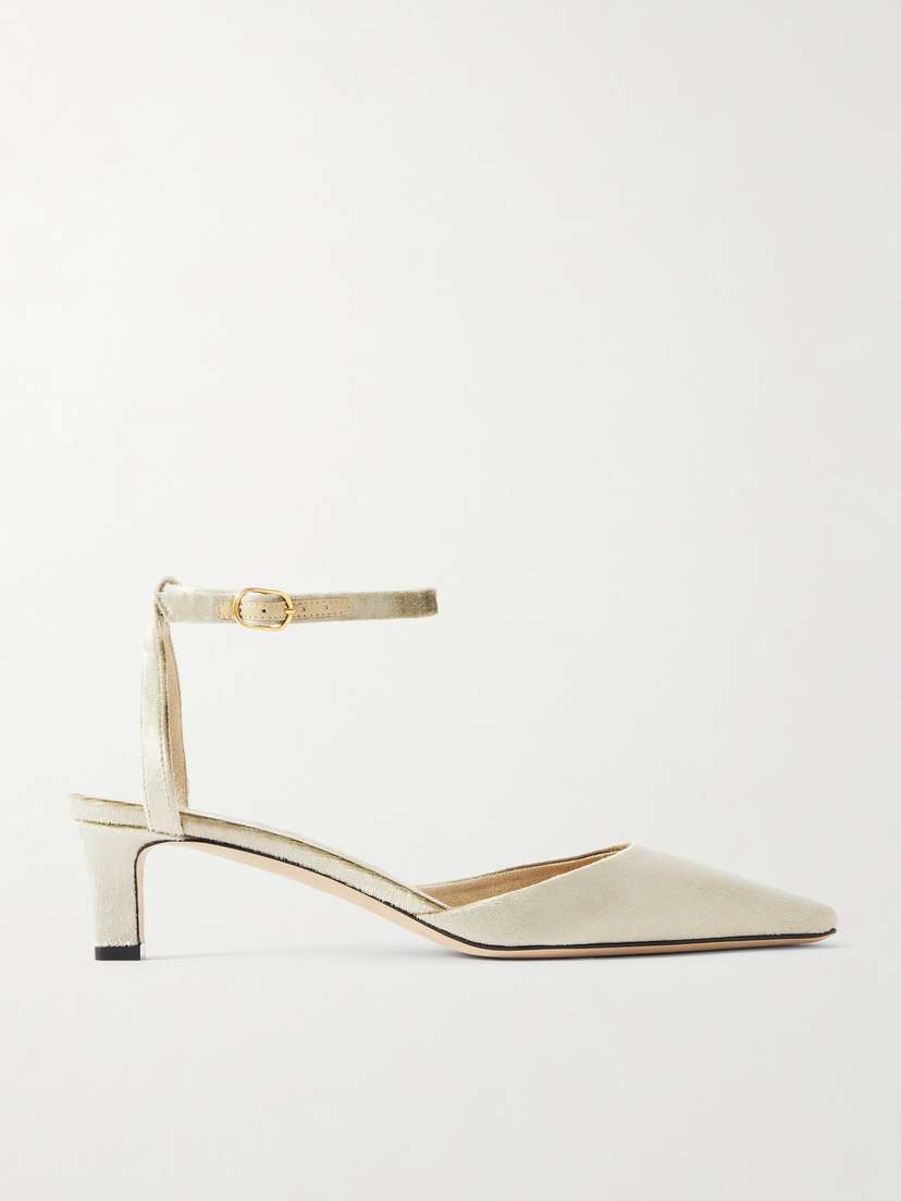 The Row Carla Velvet Pumps