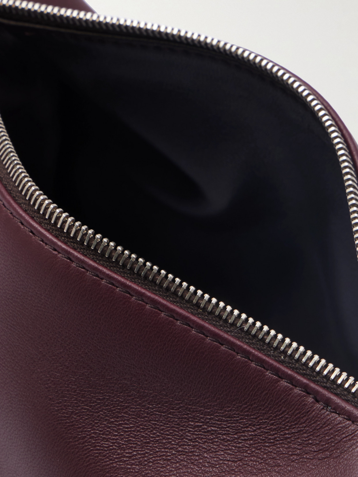 The Row '90s Leather Tote In Burgundy