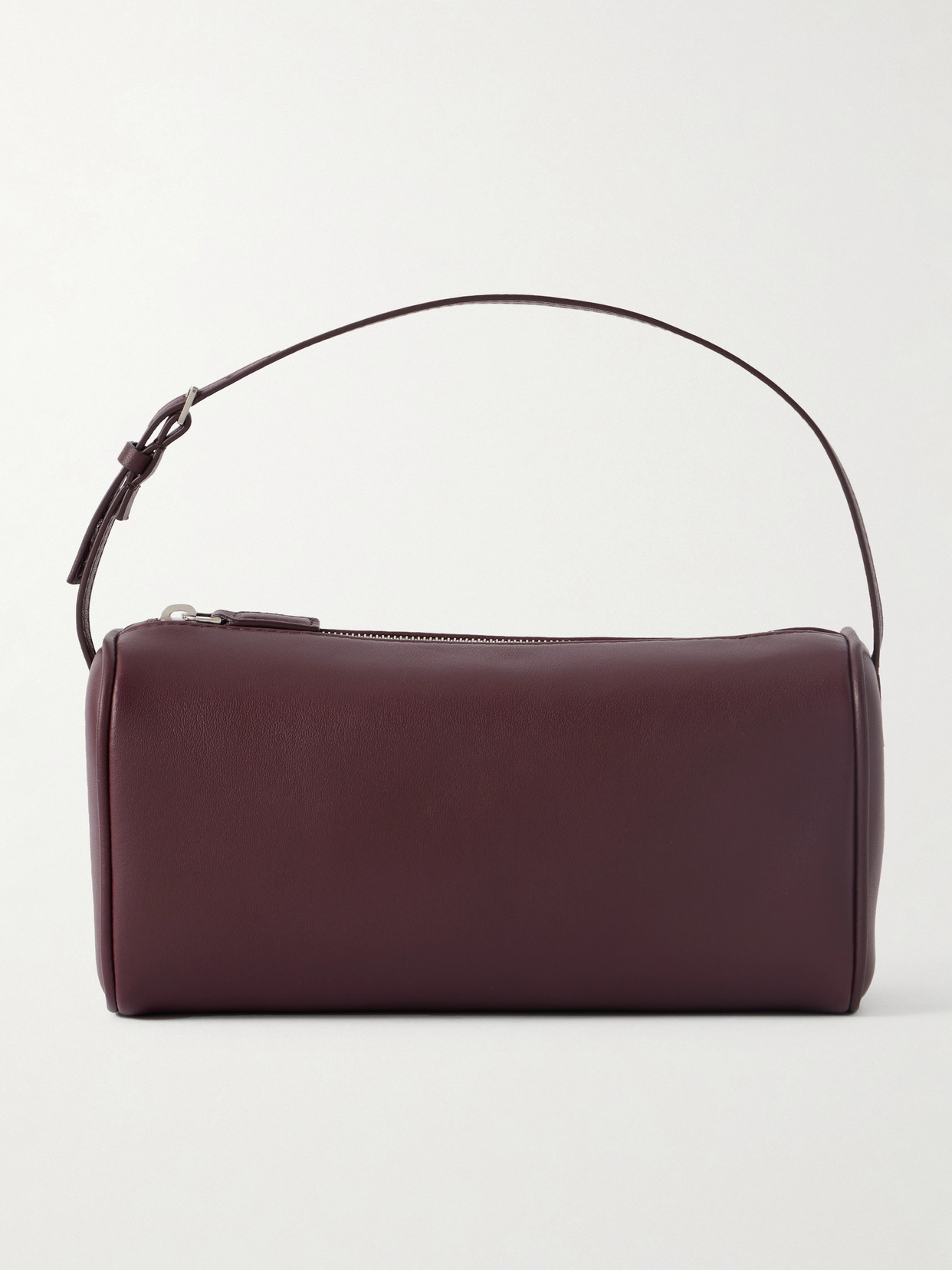 The Row '90s Leather Tote In Burgundy