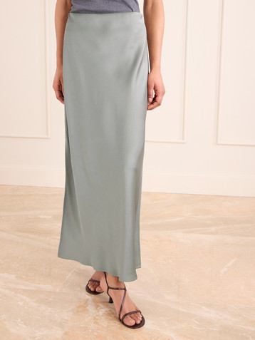 Brunello Cucinelli Satin midi skirt