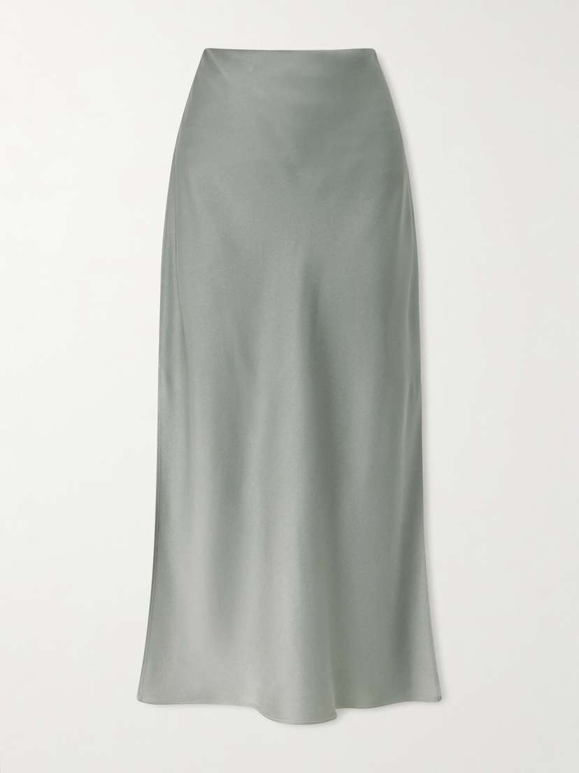 Brunello Cucinelli Satin Midi Skirt