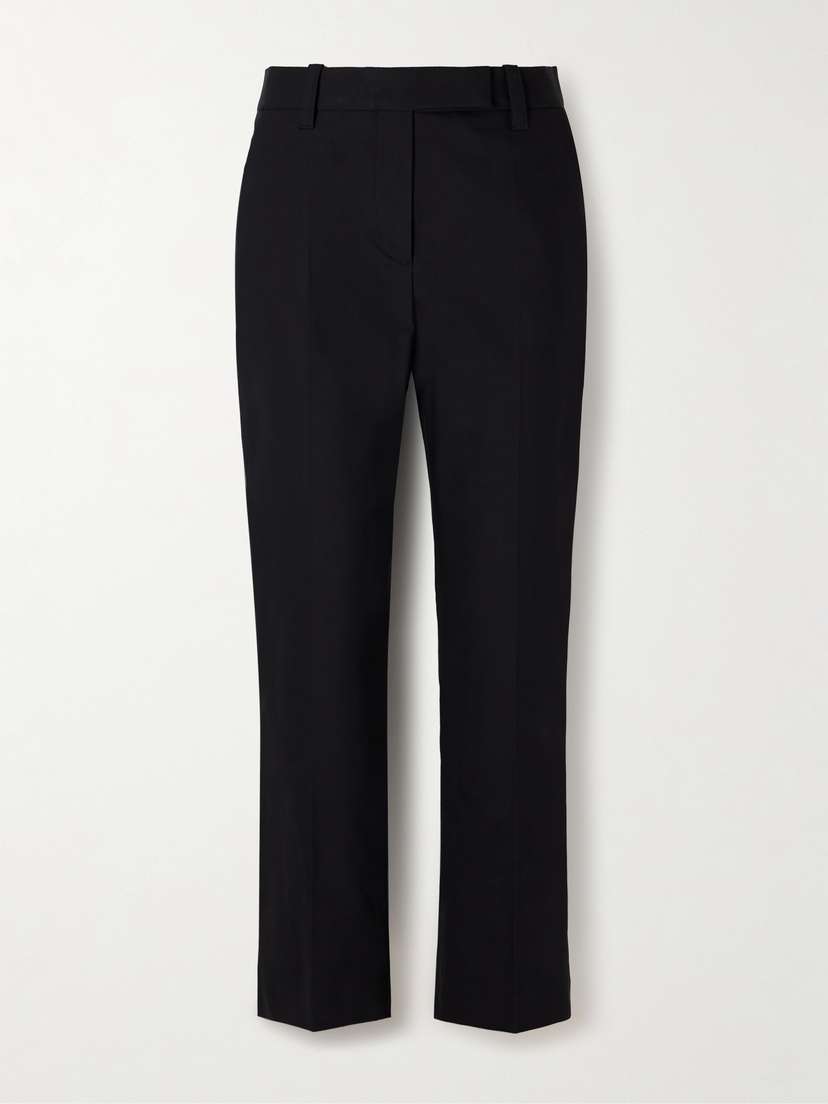 Brunello Cucinelli Pleated Stretch-cotton Twill Tapered Pants