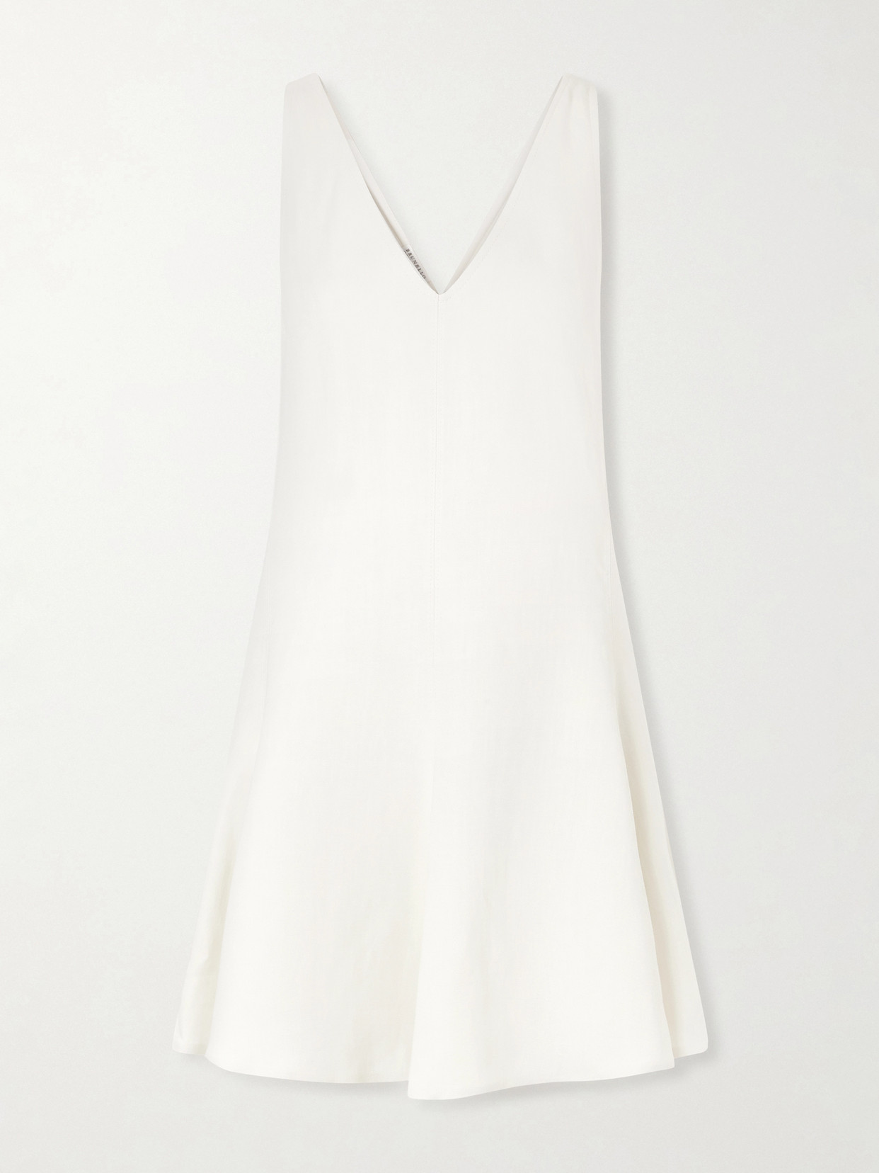Brunello Cucinelli Twill Mini Dress In White