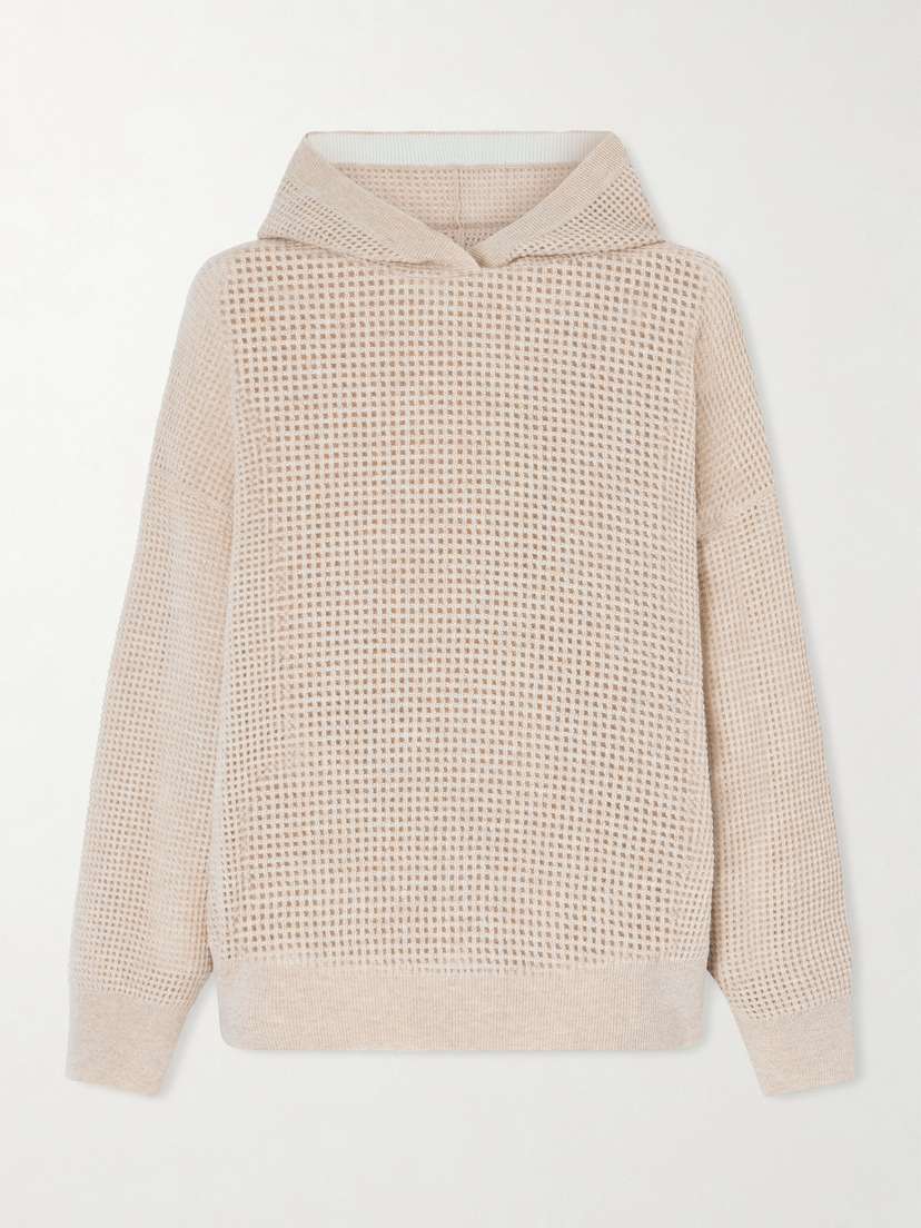 Brunello Cucinelli Waffle-knit Cashmere Hoodie