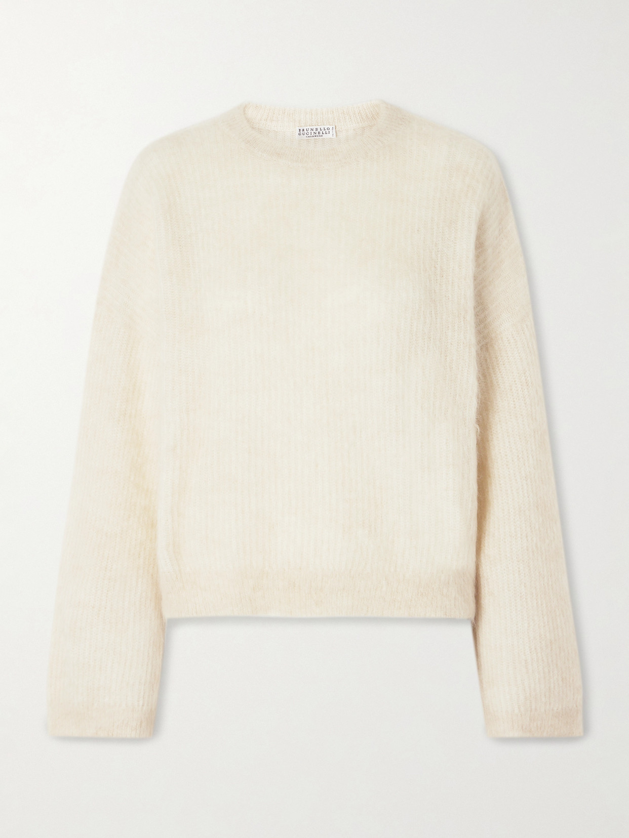 Brunello Cucinelli Ribbed-knit Sweater In White