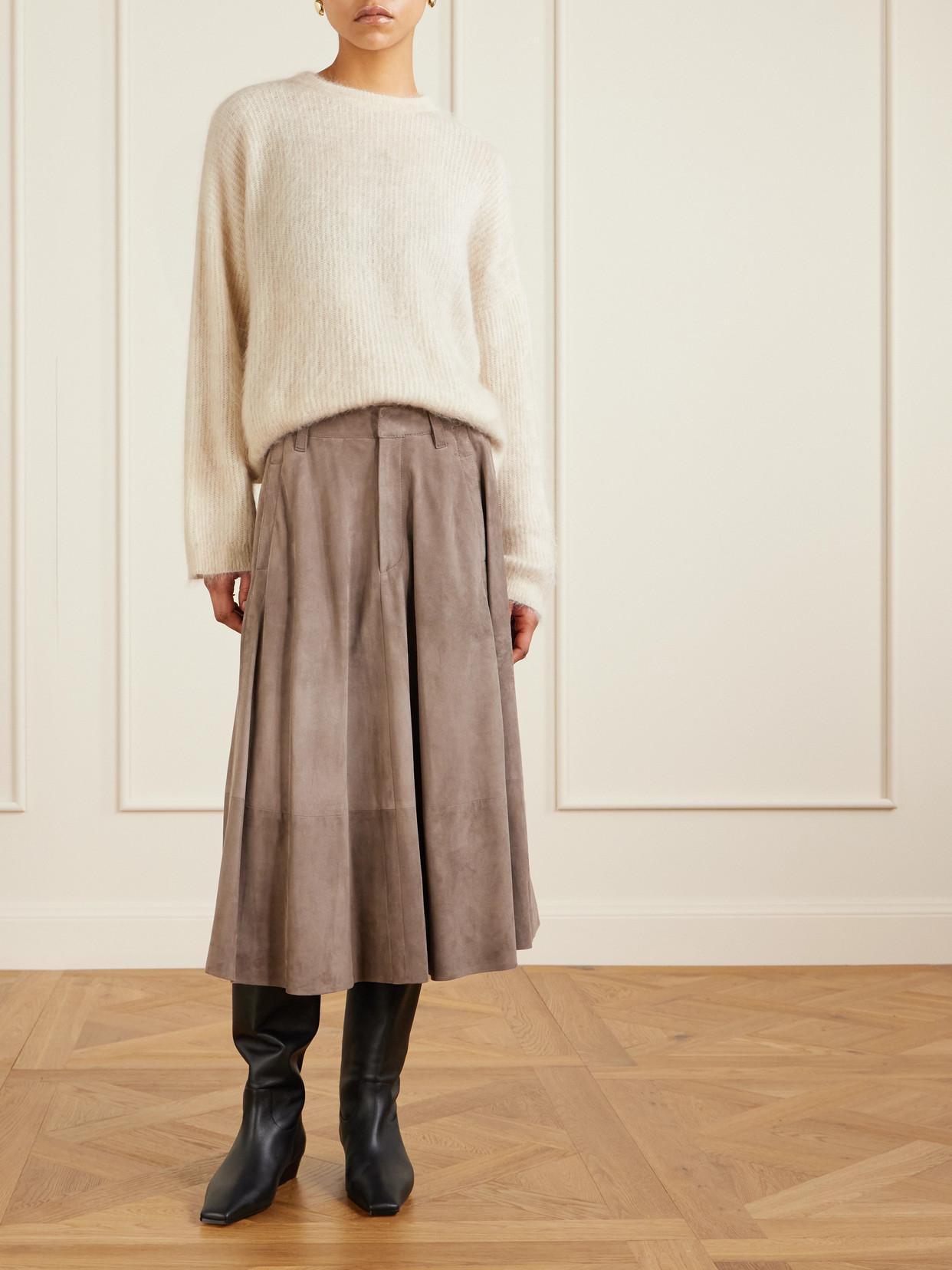 Brunello Cucinelli Ribbed-knit Sweater In White