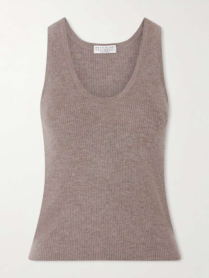 Brunello Cucinelli Ribbed Lurex Tank