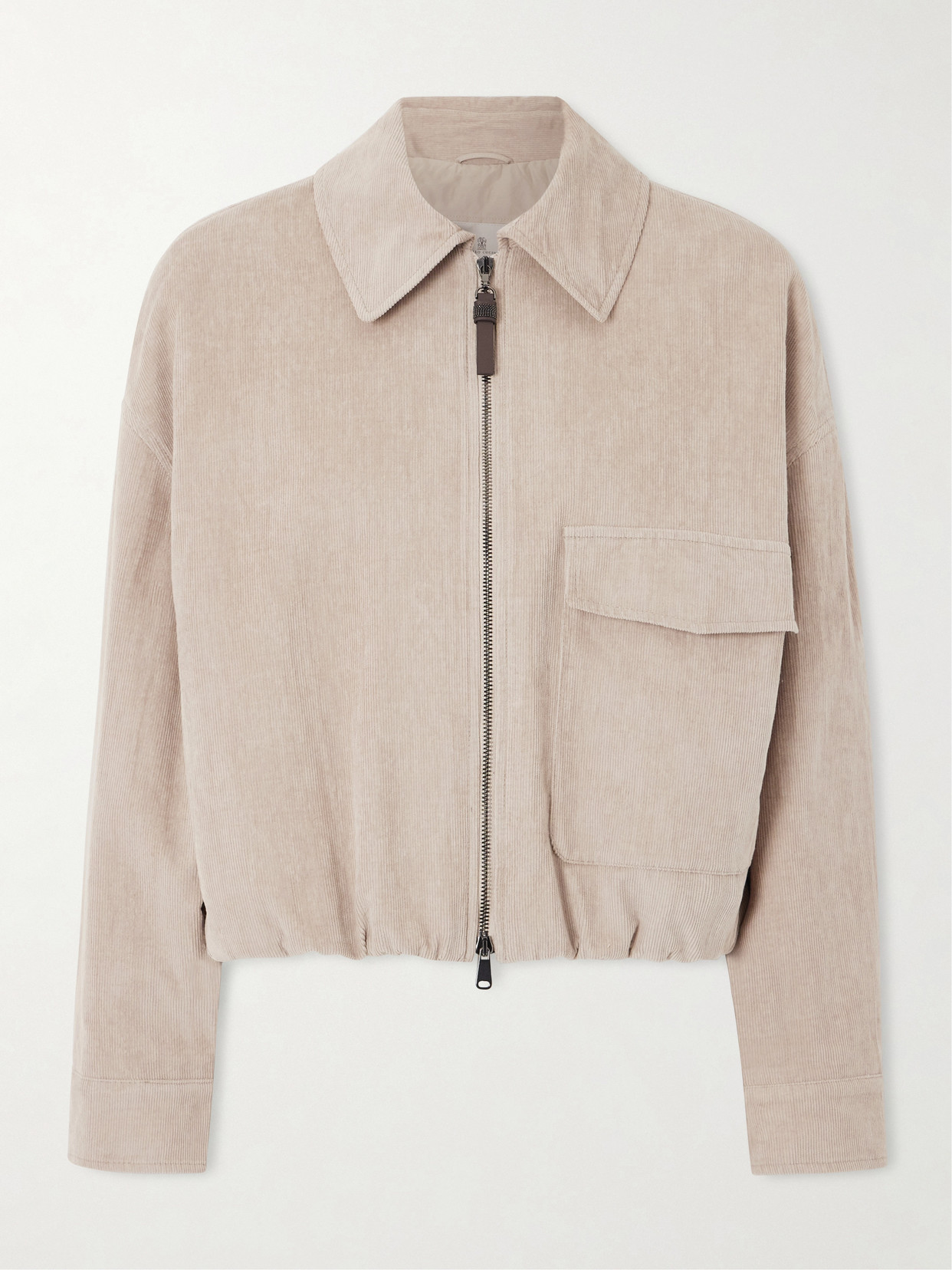 Padded Cotton-Blend Corduroy Bomber Jacket