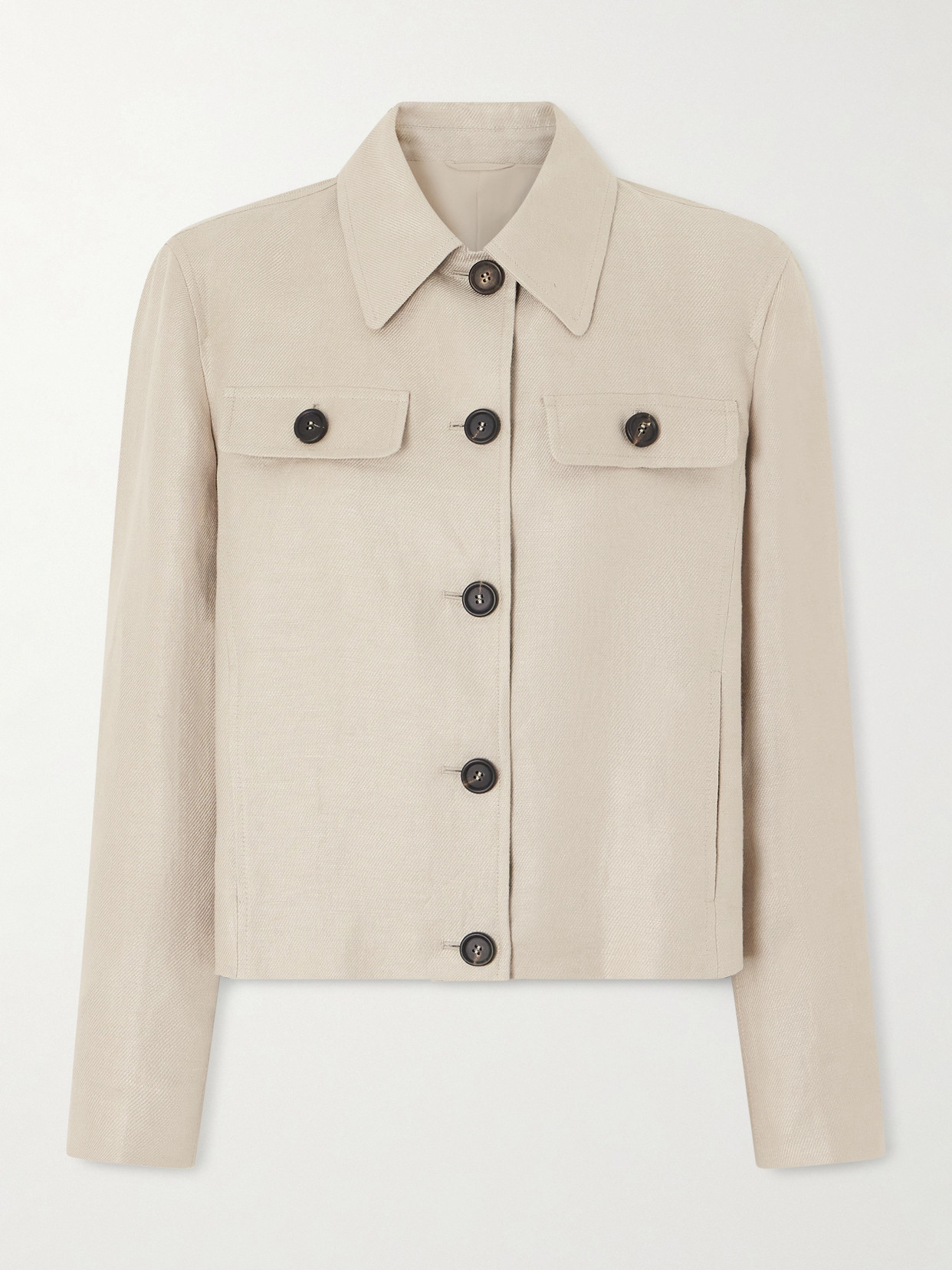 Brunello Cucinelli Linen-twill Jacket In Neutral