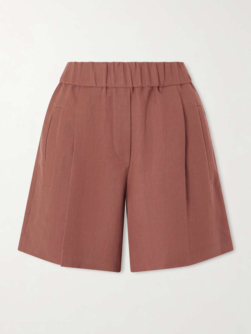 Brunello Cucinelli Pleated Twill Straight-leg Shorts