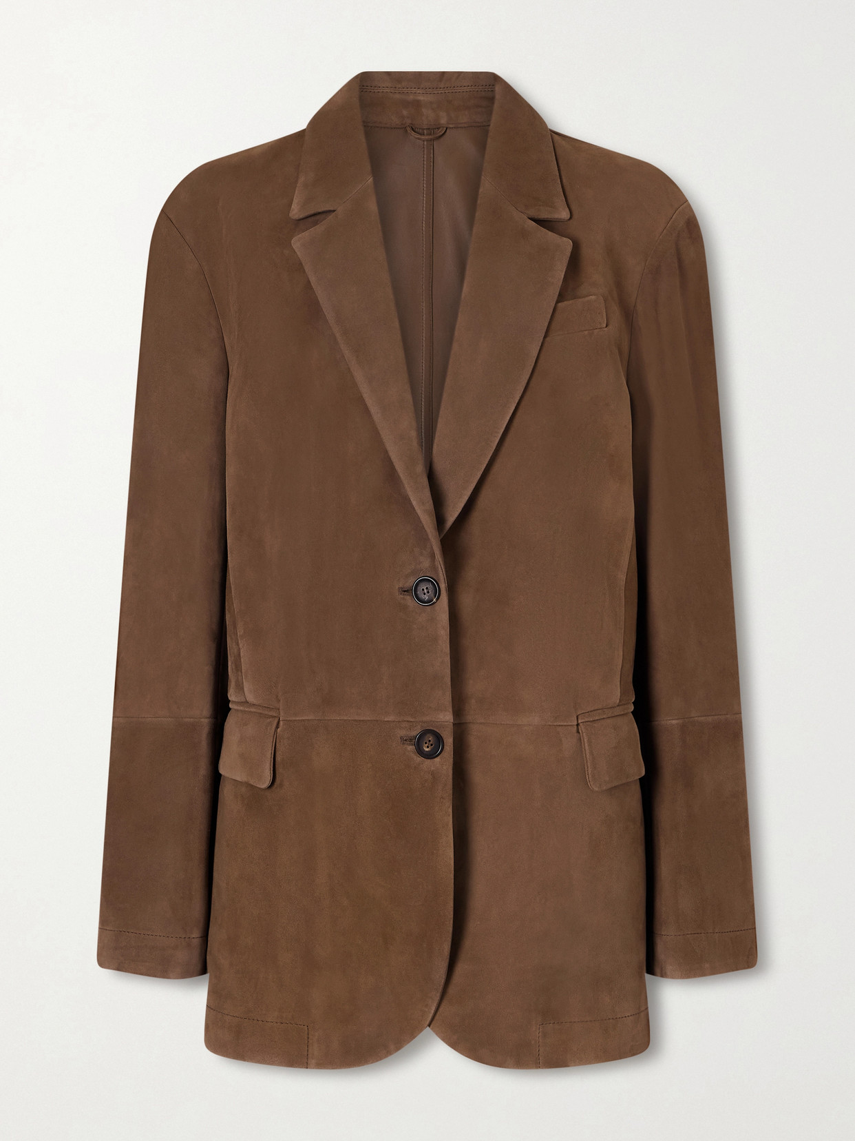 Brunello Cucinelli Suede Blazer In Brown