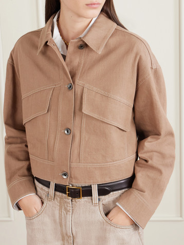 Brunello Cucinelli Cropped cotton-twill jacket