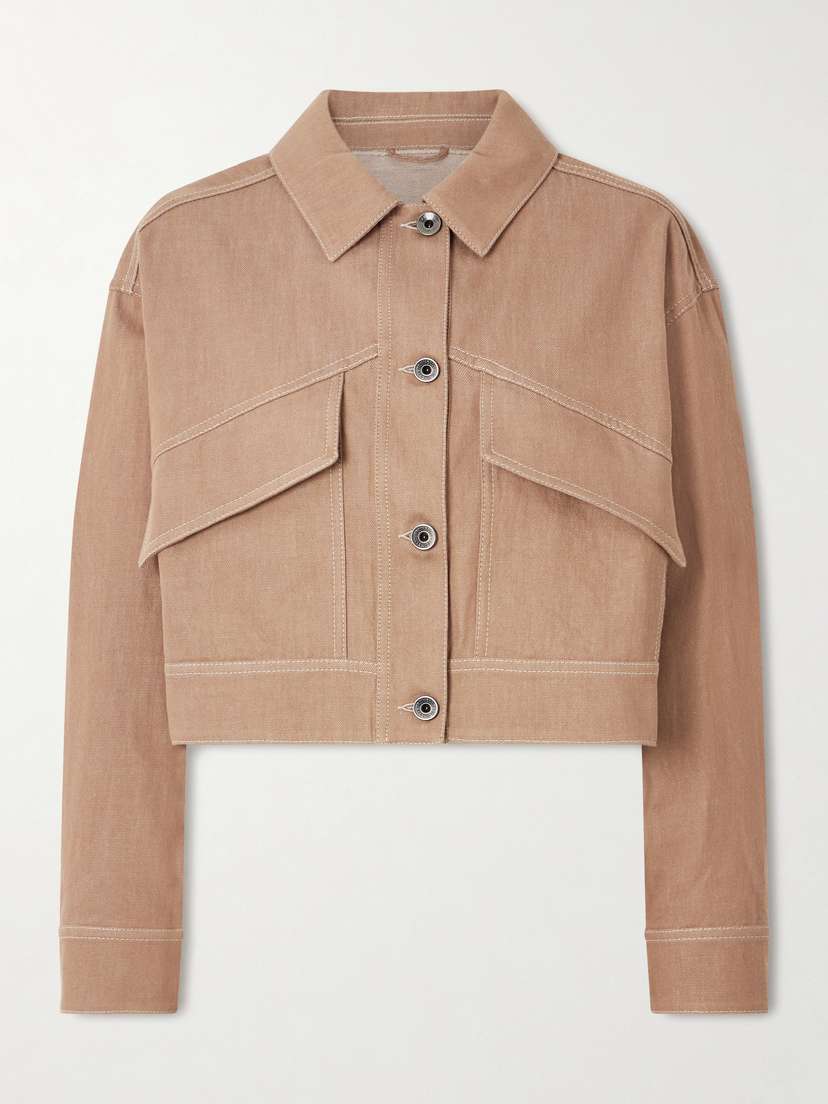 Brunello Cucinelli Cropped Cotton-twill Jacket