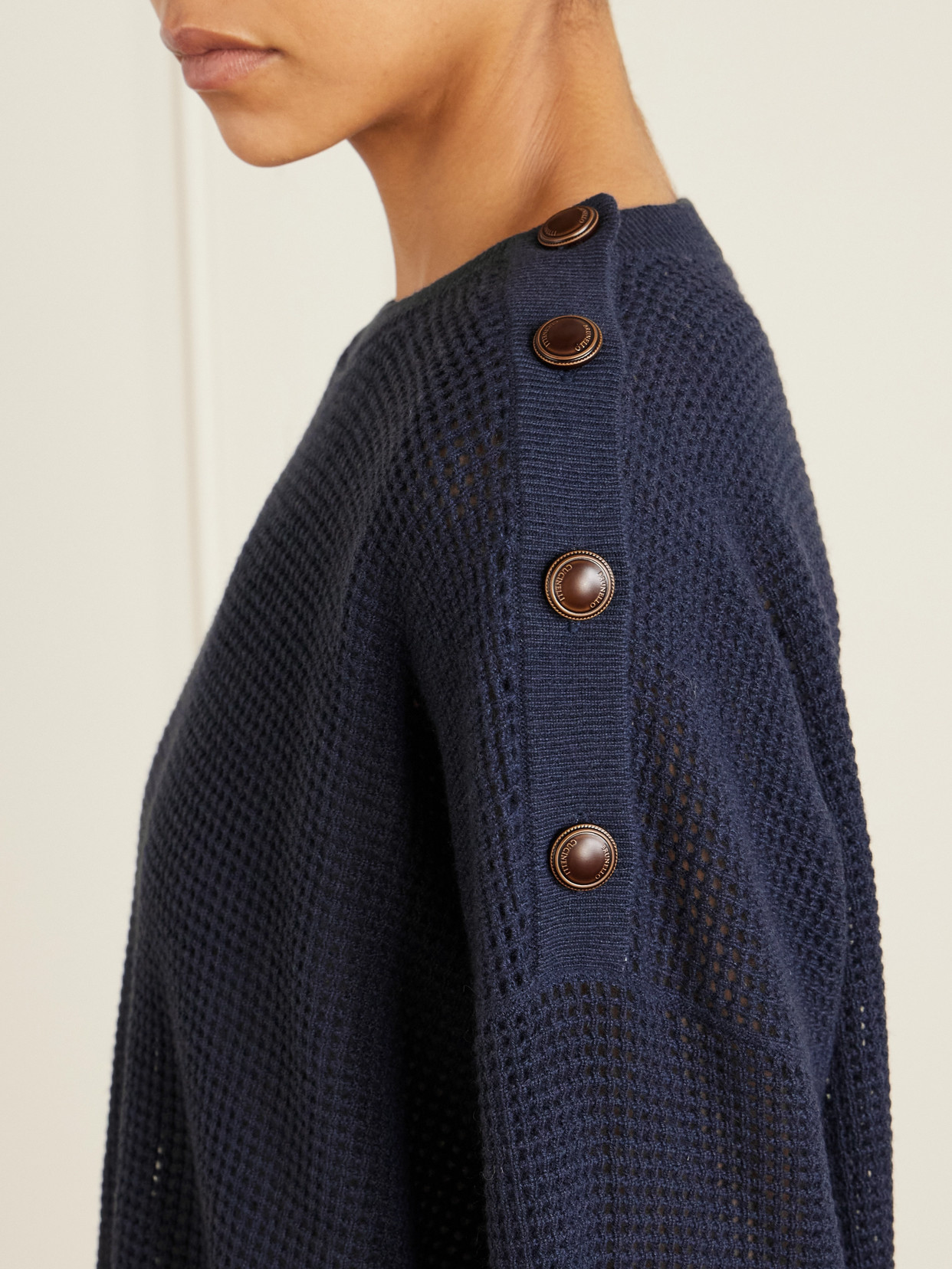 Waffle-Knit Cashmere Sweater