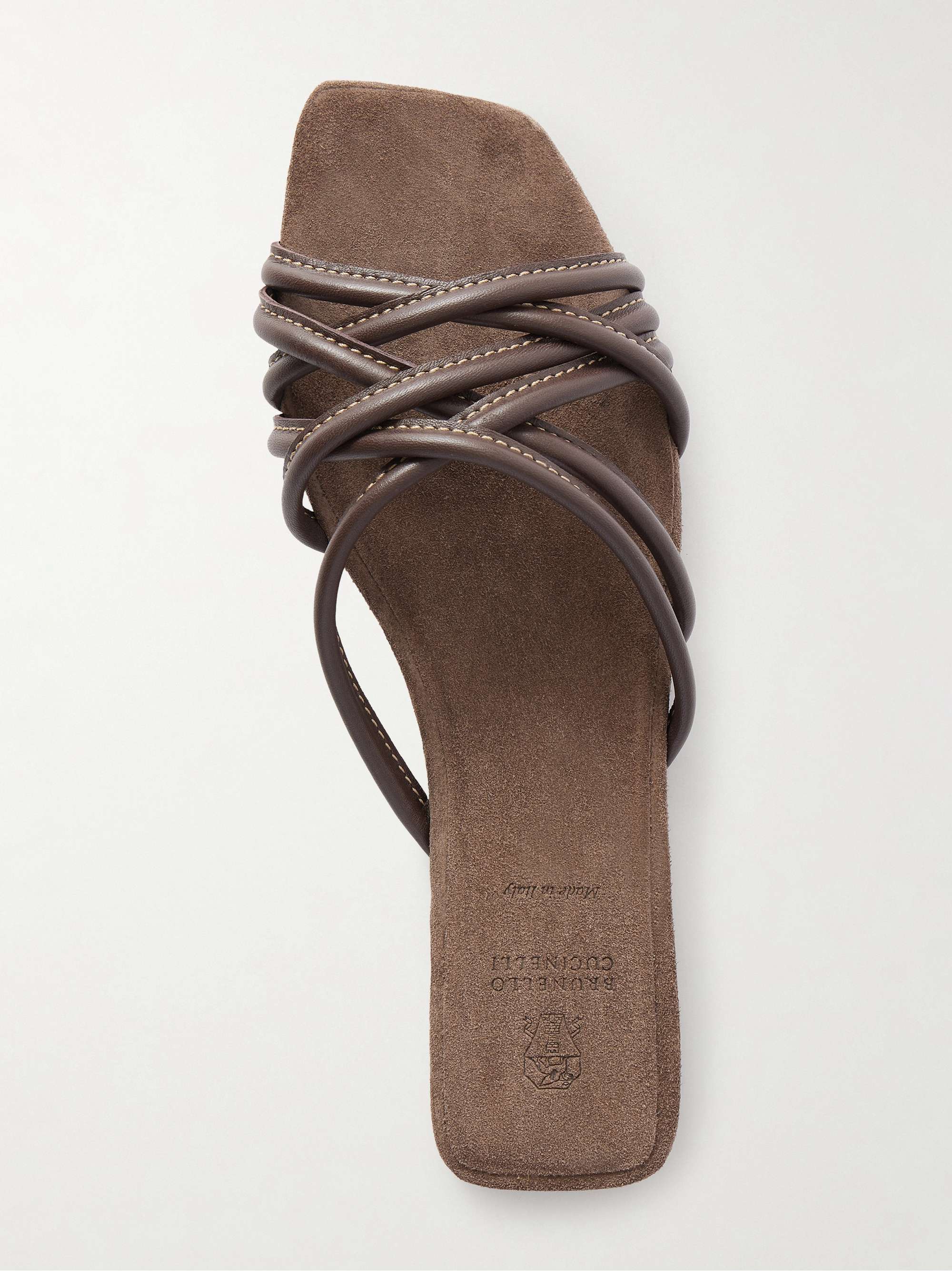 BRUNELLO CUCINELLI レザー フラットサンダル BRUNELLO CUCINELLI Leather sandals | NET-A-PORTER