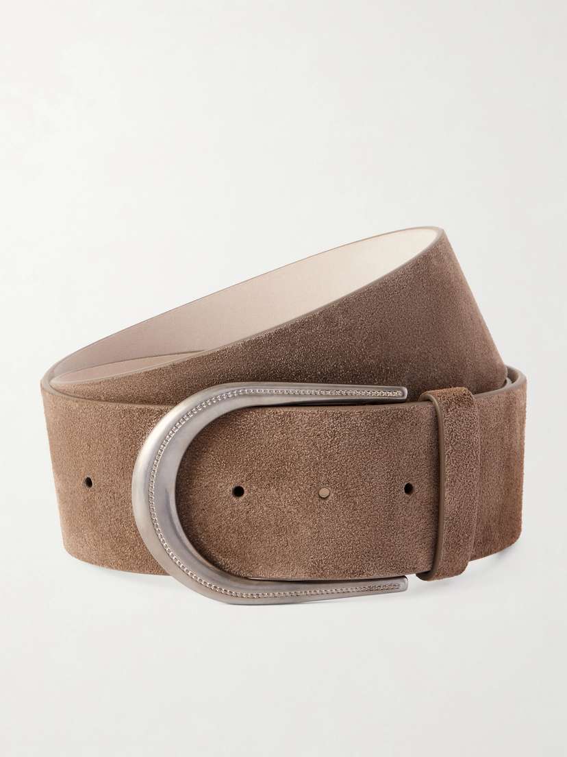Brunello Cucinelli Bead-embellished Suede Belt